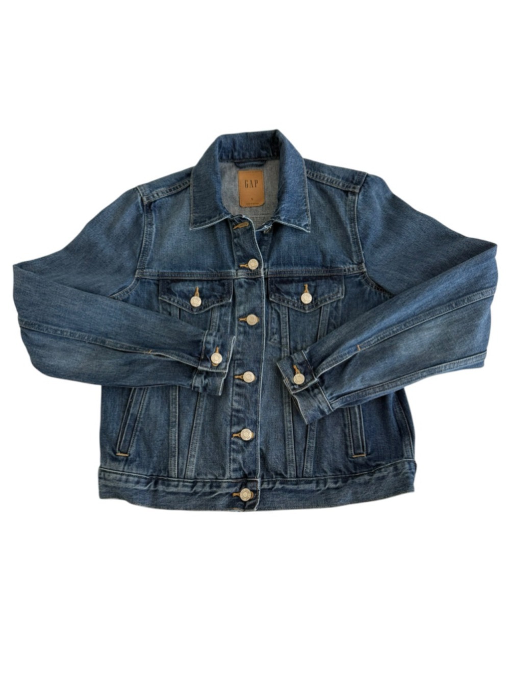 Women's GAP Classic Denim Jean Jacket Size S - Picture 2 of 11